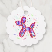 バルーンドッグズパーティーの好意ラベル フェイバータグ (裏面)