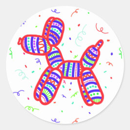 バルーンドッグパーティーシール ラウンドシール