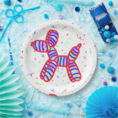 バルーンドッグパーティー紙プレート ペーパープレート (パーティー)