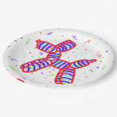 バルーンドッグパーティー紙プレート ペーパープレート (アングル)