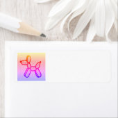 バルーンドッグ差出人住所ラベルまたはシール ラベル (インサイチュ)