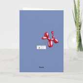 バルーンドッグ誕生日カード カード (裏面)