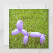 バルーンドッグ誕生日カード(封筒つき) カード (裏面)