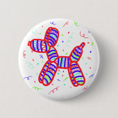 バルーンドッグ(紙吹雪ボタン付) 缶バッジ (正面)