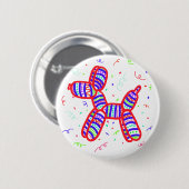 バルーンドッグ(紙吹雪ボタン付) 缶バッジ (正面&裏面)