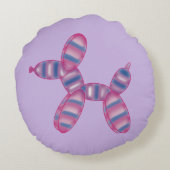 バルーンドバイセクシュアル旗の色 ラウンドクッション (裏面)