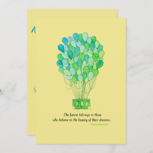 バルーンドリームスパーティー招待状 招待状 (正面/裏面)