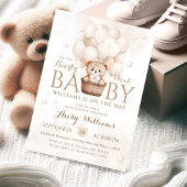 バルーンニュートラルなベビーシャワーを待つことができる 招待状