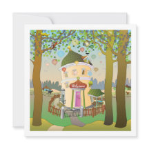 バルーンハウス誕生日招待状