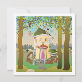 バルーンハウス誕生日招待状 招待状