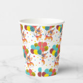 バルーンハッおもしろいトスター付きキュートコーギ誕生日 紙コップ (右)