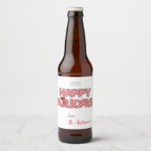 バルーンハッパーソナライズされたプホリデーズペパーミント ビールラベル (正面)