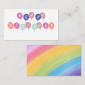 バルーンハッピーバースデー エンクロージャーカード (正面/裏面)