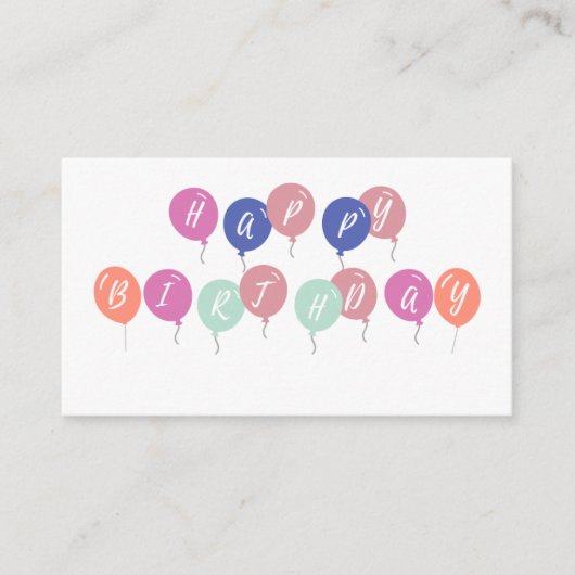 バルーンハッピーバースデー エンクロージャーカード (正面)