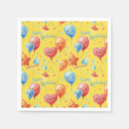 バルーンハッピーバースデー、Natasha Us スタンダードカクテルナプキン