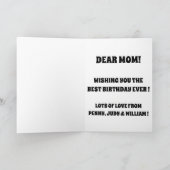 バルーンハッピーバースデーMOMカードかわいい カード (内部)