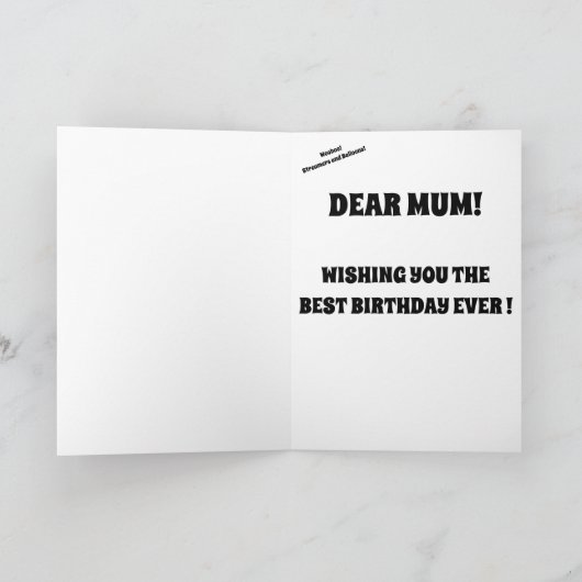 バルーンハッピーバースデーMUMカードかわいい カード (内部)