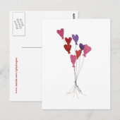 バルーンハートはがき ポストカード (正面/裏面)