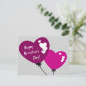 バルーンハートハッピーバレンタインデー伝票カード シーズンポストカード (スタンド正面)