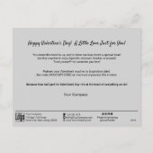 バルーンハートハッピーバレンタインデー伝票カード シーズンポストカード (裏面)