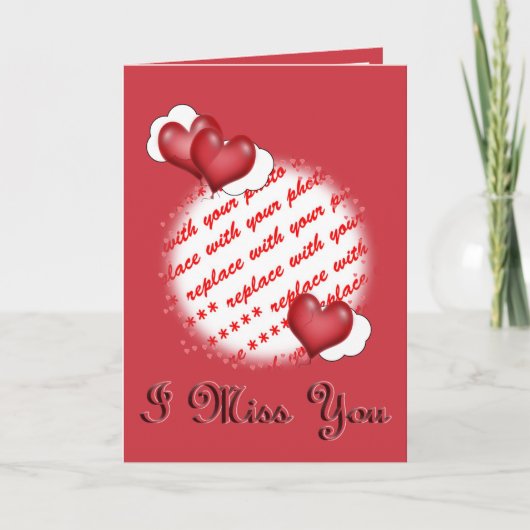 バルーンハートバレンタイン写真フレーム シーズンカード (正面)