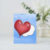 バルーンハート（テキストの追加） ポストカード (スタンド正面)