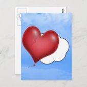 バルーンハート（テキストの追加） ポストカード (正面/裏面)