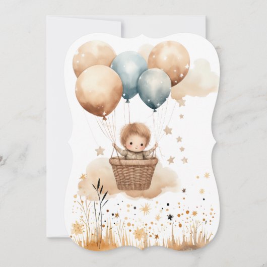 バルーンバスケット誕生の発表のベビー (正面)