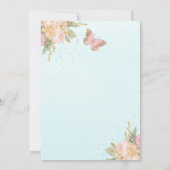 バルーンバタフライが赤ちゃんシャワーでドライブ 招待状 (裏面)