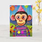 バルーンバッシュボナンザ：かわいい子供の誕生日カード カード (黄色い花)