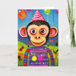 バルーンバッシュボナンザ:かわいい子供の誕生日カード カード