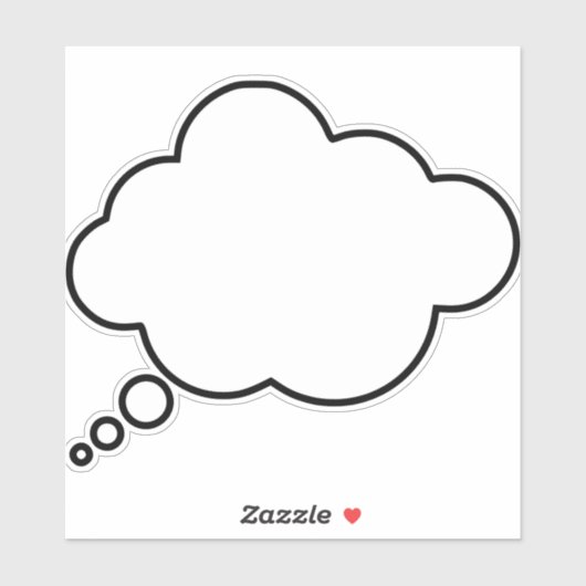 バルーンバブルスピーチ考え シール (シート)