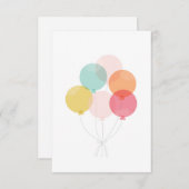 バルーンバモダンン誕生日パーティー 招待状 (正面/裏面)