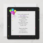 バルーンバンチ付き85thバースデーパーティー 招待状 (裏面)