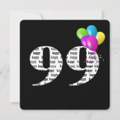 バルーンバンチ付き99thバースデーパーティー 招待状 (正面)