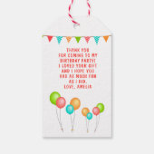 バルーンバンティングフラッグありがとうご誕生日写真 ギフトタグ (裏面)