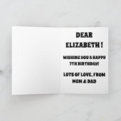 バルーンバースデーカ子供へードおもしろい カード (内部)