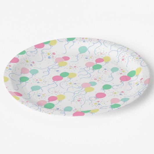 バルーンバースデーパーティープレート – その他 ペーパープレート (アングル)