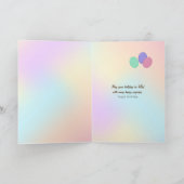 バルーンバースデー付き箱入りベンガル猫 カード (内部)