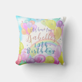 バルーンパステル誕生日 クッション
