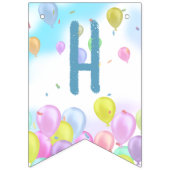 バルーンパステル誕生日 バンティングフラッグ (第2の旗)