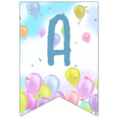 バルーンパステル誕生日 バンティングフラッグ (第3の旗)