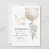 バルーンパンパスベイビーシャワーを心待ちにできるよ 招待状 (正面)