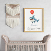 バルーンパーソナライズされた付きテディベア子供部屋 ポスター