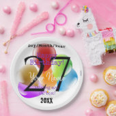 バルーンパーソナライズされた誕生日紙プレート ペーパープレート (パーティー)