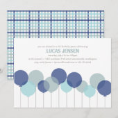 バルーンパーティの招待状 招待状 (正面/裏面)