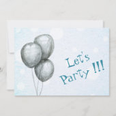 バルーンパーティの招待状 招待状 (正面)