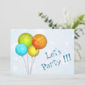 バルーンパーティの招待状 招待状 (スタンド正面)