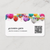 バルーンパーティーカスタムデコQR 名刺 (正面)