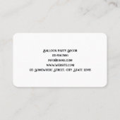 バルーンパーティーカスタムデコQR 名刺 (裏面)